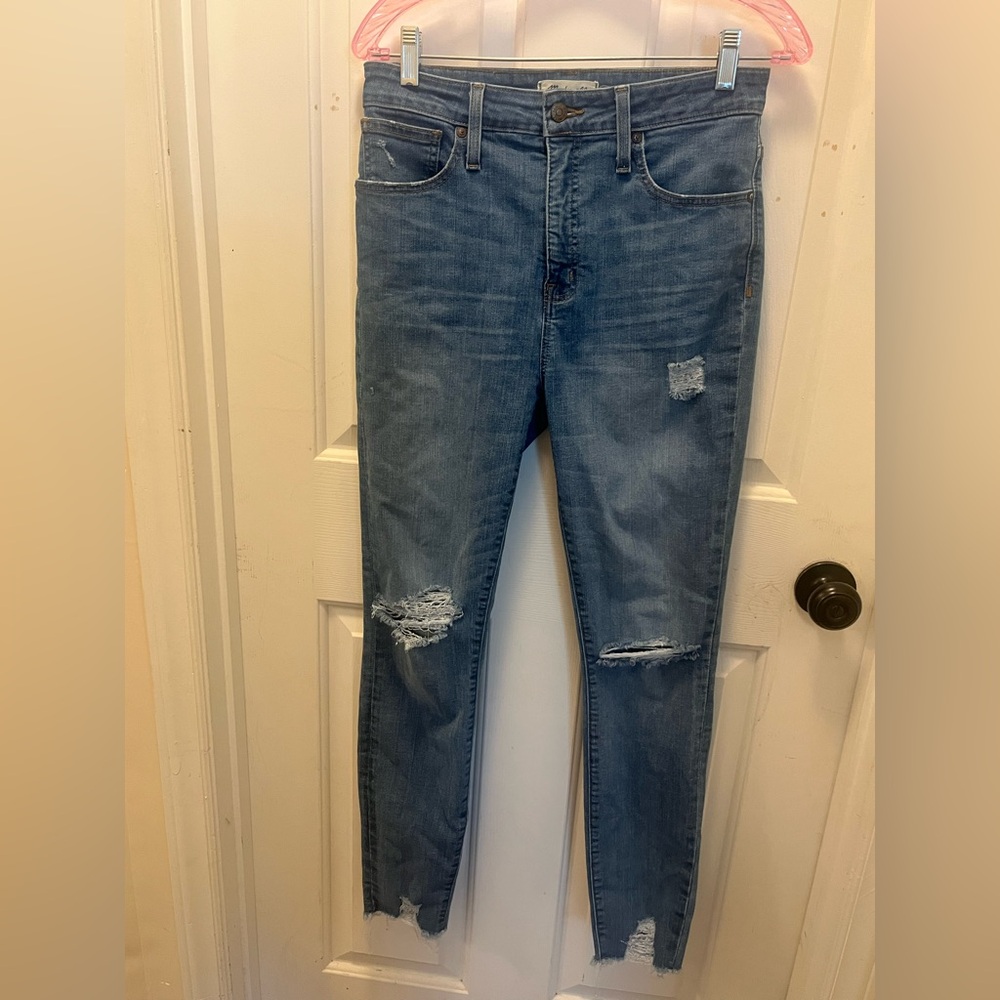 EUC Madewell Women’s Distressed Curvy High-Rise Skinny Jeans - Sz 29